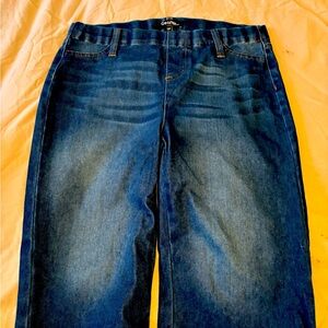 Blue denim capris